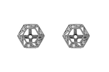 E045-99374: EARRING JACKETS .08 TW (FOR 0.50-1.00 CT TW STUDS)