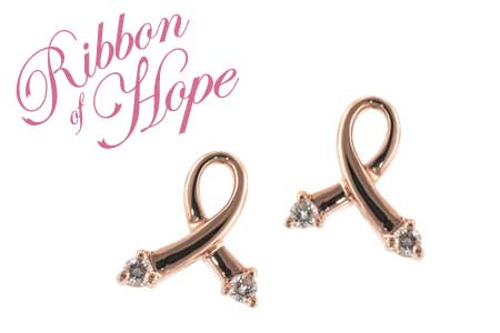 H045-99410: PINK GOLD EARRINGS .07 TW