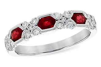 B318-67556: LDS WED RG .74 RUBY 1.00 TGW (4x3MM RUBY)
