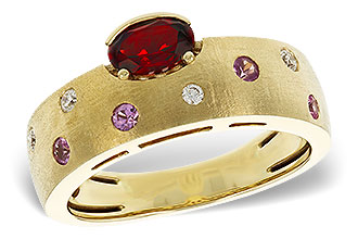 B320-52156: LDS RG .58 MULTI CLR (GAR & PINK SAPP) .66 TGW