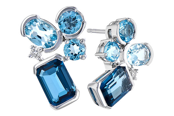 C318-70328: EARR 4.15 BLUE TOPAZ TW 4.19 TGW