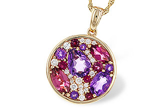 C320-52174: NECK 1.83 TW SEMI-PRECIOUS (P.TOUR, AMY) 2.00 TGW