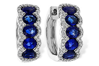 C320-53001: EARRINGS 2.32 TW SAPPHIRE 2.57 TGW