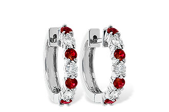 E046-84837: EARRINGS .64 RUBY 1.05 TGW