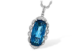 E235-92092: NECK 6.70 LONDON BLUE TOPAZ 6.81 TGW
