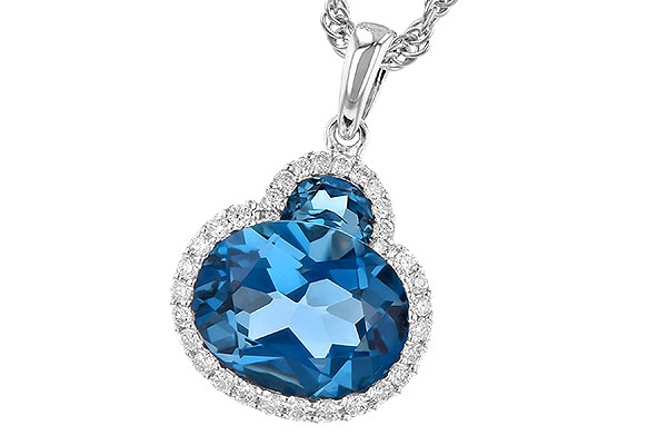 E318-70346: NECK 2.86 LONDON BLUE TOPAZ 3.00 TGW (10X8 OVAL)