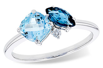 F319-56674: LDS RG 1.49 TW BLUE TOPAZ 1.52 TGW