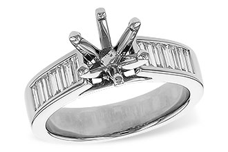 F320-45783: LDS SEMI DIA RG .50 TW BAGUETTES