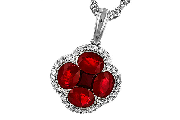 F320-47546: NECKLACE 1.72 RUBY 1.87 TGW