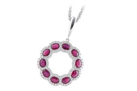 H234-12164: NECK 2.00 RUBY 2.38 TGW