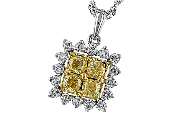 H320-49401: NECK .76 FANCY YELLOW DIAMONDS 1.09 TW