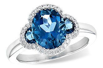 L235-96691: LDS RG 3.04 TW LONDON BLUE TOPAZ 3.20 TGW
