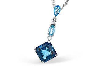 M318-66673: NECK 2.95 TW BLUE TOPAZ 3.00 TGW